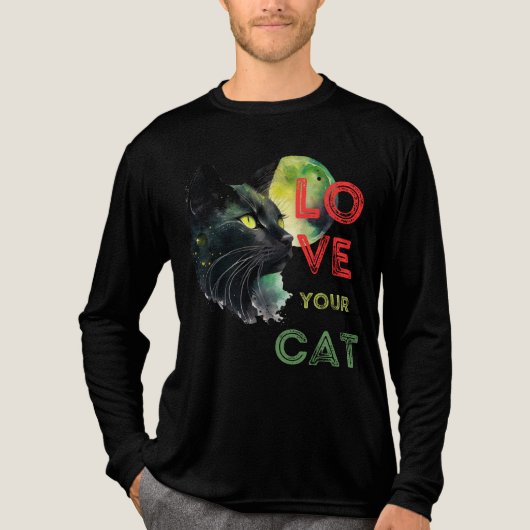 Love your cat Tri-Blend shirt (Vorderseite)