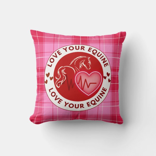 Love Your Equine Throw Pillow Kissen (Vorderseite)