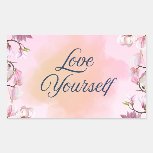 Love Yourself Aesthetic Sticker (Vorderseite)