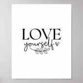 Love Yourself - Boho Minimalist Motivational Poster (Vorne)