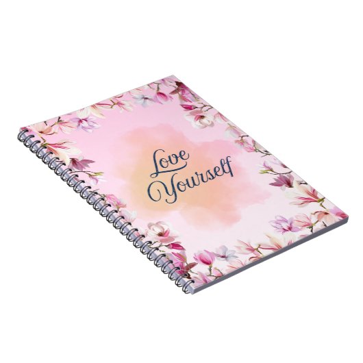 Love Yourself Elegant Notebook Notizblock (Rechte Seite)