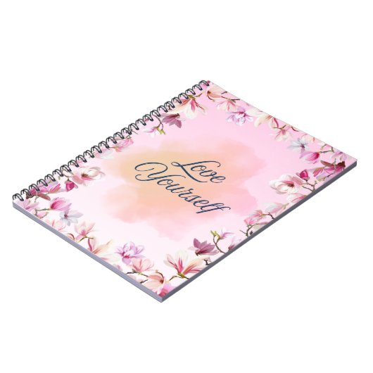 Love Yourself Elegant Notebook Notizblock (Linke Seite)