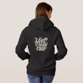 Love Yourself First Cute Floral Butterfly Aestheti Hoodie (Schwarz voll)