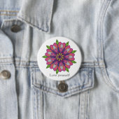 Love yourself mandala flowers button (Beispiel)