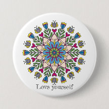 Love yourself mandala flowers