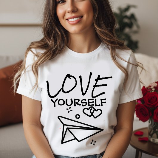 "Love Yourself" Paper Plane T-Shirt 