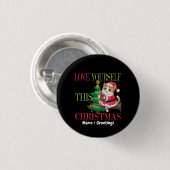  Love Yourself This Christmas Cute Cat Holiday Button (Vorne & Hinten)
