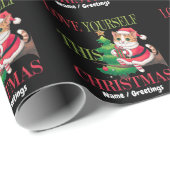  Love Yourself This Christmas Cute Cat Holiday Geschenkpapier (Rolleneckpunkt)