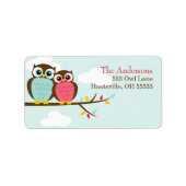 Loveable Owls Address Labels Adressaufkleber (Vorne)
