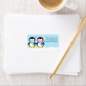 Loveable Winter Earmuff Pinguine Address Labels Adressaufkleber (Insitu)