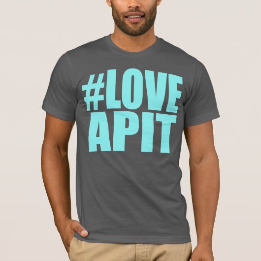 #LOVEAPIT Mens Blue T - Shirt - ANDERE FARBEN VERF (Vorderseite)