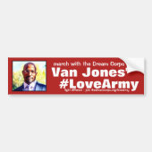 #LoveArmy Dank der Traumkorps und Vans Jones Autoaufkleber (Vorne)