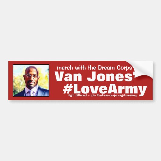 #LoveArmy Dank der Traumkorps und Vans Jones Autoaufkleber (Vorne)