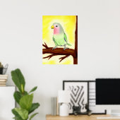 Lovebird Bird Portrait Poster (Heimbüro)