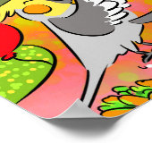 Lovebird Budgie Cockatiel Parrotlet Geburtstag Poster (Ecke)