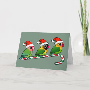 Lovebird Candy Cane Feiertagskarte