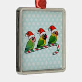 Lovebird Candy Cane Ornament Aus Metall (Rechts)