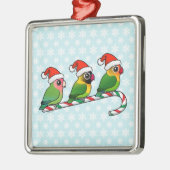 Lovebird Candy Cane Ornament Aus Metall (Links)