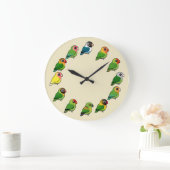 Lovebird Clock Große Wanduhr (Zuhause)