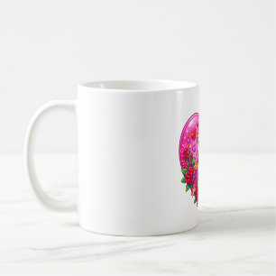 Lovebird-Duo im Rosenherz Kaffeetasse