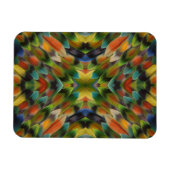 Lovebird feather kaleidoscope magnet (Horizontal)
