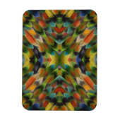 Lovebird feather kaleidoscope magnet (Vertikal)