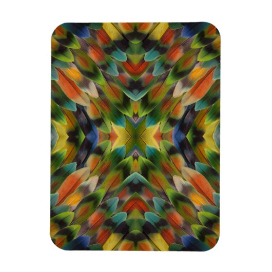 Lovebird feather kaleidoscope magnet (Vertikal)