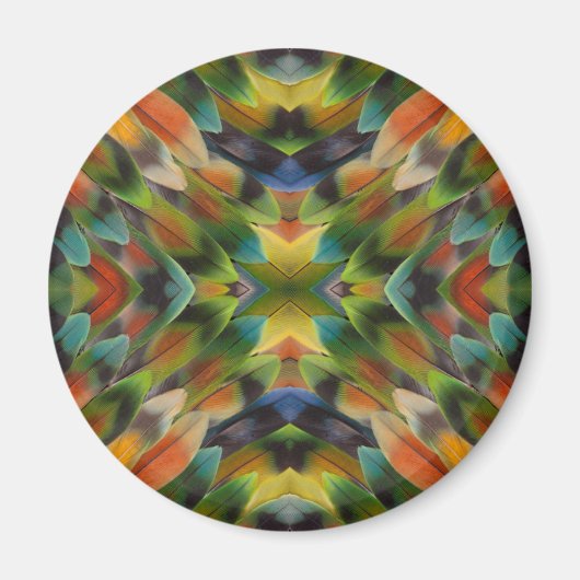 Lovebird feather kaleidoscope magnet (Vorne)