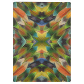 Lovebird Fether Kaleidoskop Klemmbrett (Rückseite)