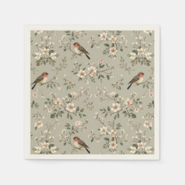 LoveBird Floral Cocktail Serviette