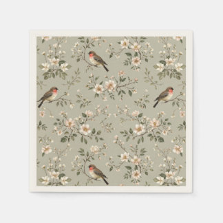 LoveBird Floral Cocktail Serviette