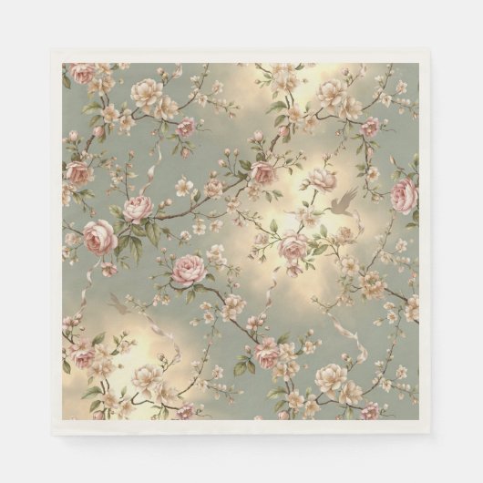 LoveBird Florale Lunchserviette Serviette (Vorderseite)