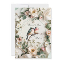 LoveBird Florale Verlobungsfeier-Einladung
