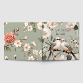 LoveBird Florale Verlobungsfeier Gästebuch (Voll)