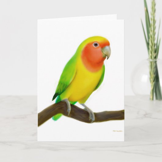 Lovebird Grußkarte Karte (Vorderseite)