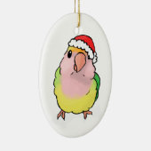 Lovebird in einem Hut Keramikornament (Rechts)