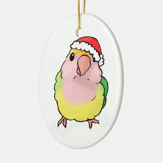 Lovebird in einem Hut Keramikornament (Links)