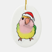 Lovebird in einem Hut Keramikornament (Vorne)
