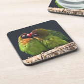 Lovebird Kiss Set von 6 Untersetzer (Linke Seite)