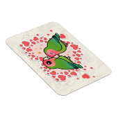Lovebird Liebe Herz Magnet (Rechte Seite)