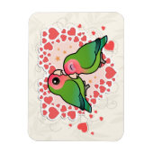 Lovebird Liebe Herz Magnet (Vertikal)