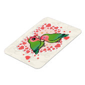 Lovebird Liebe Herz Magnet (Linke Seite)