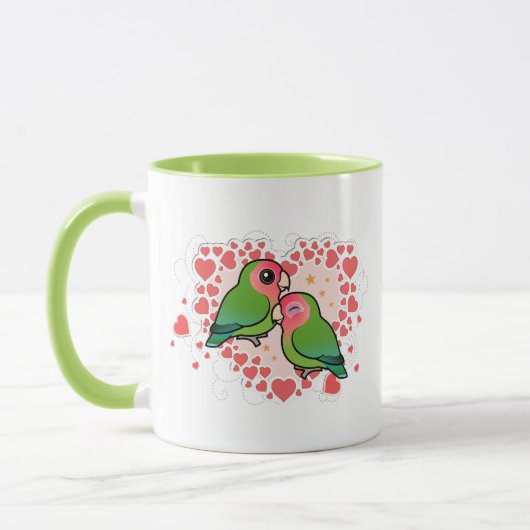 Lovebird-Liebe-Herz Tasse (Links)