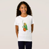 Lovebird mit Aprikosenillustrierung Shirt (Vorne ganz)