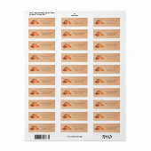 Lovebird Owls on Wood Wedding Return Address Label (Vorne)