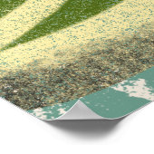 Lovebird Paprot Minimalistisch Textur Moderne Gelb Poster (Ecke)