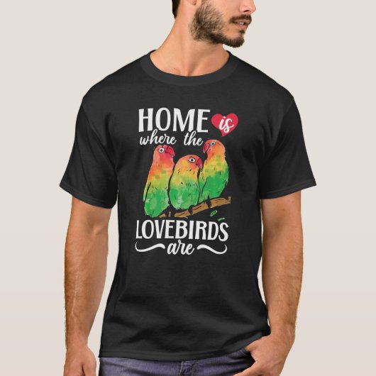 Lovebird Peach gegenüber Parrot Pet African Fische T-Shirt (Vorderseite)