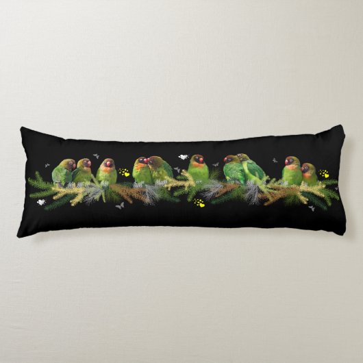 Lovebird Rainbow Body Kissen (Vorderseite)