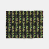 Lovebird Rainbow Fleece Blanket (Vorderseite (Horizontal))