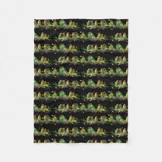 Lovebird Rainbow Fleece Blanket (Vorderseite)